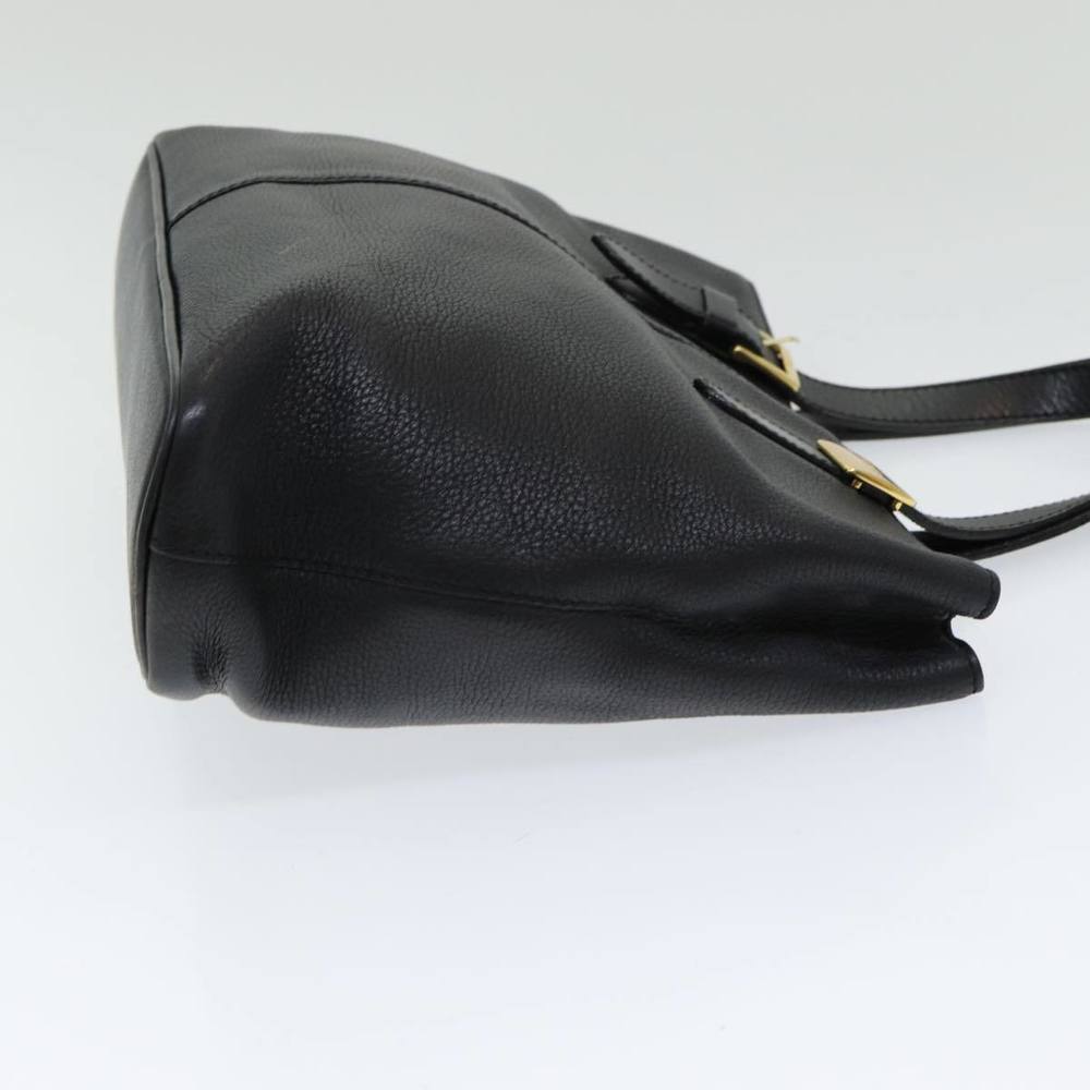 Burberrys Hand Bag Leather Black Auth bs16614 - Picture 3 of 16